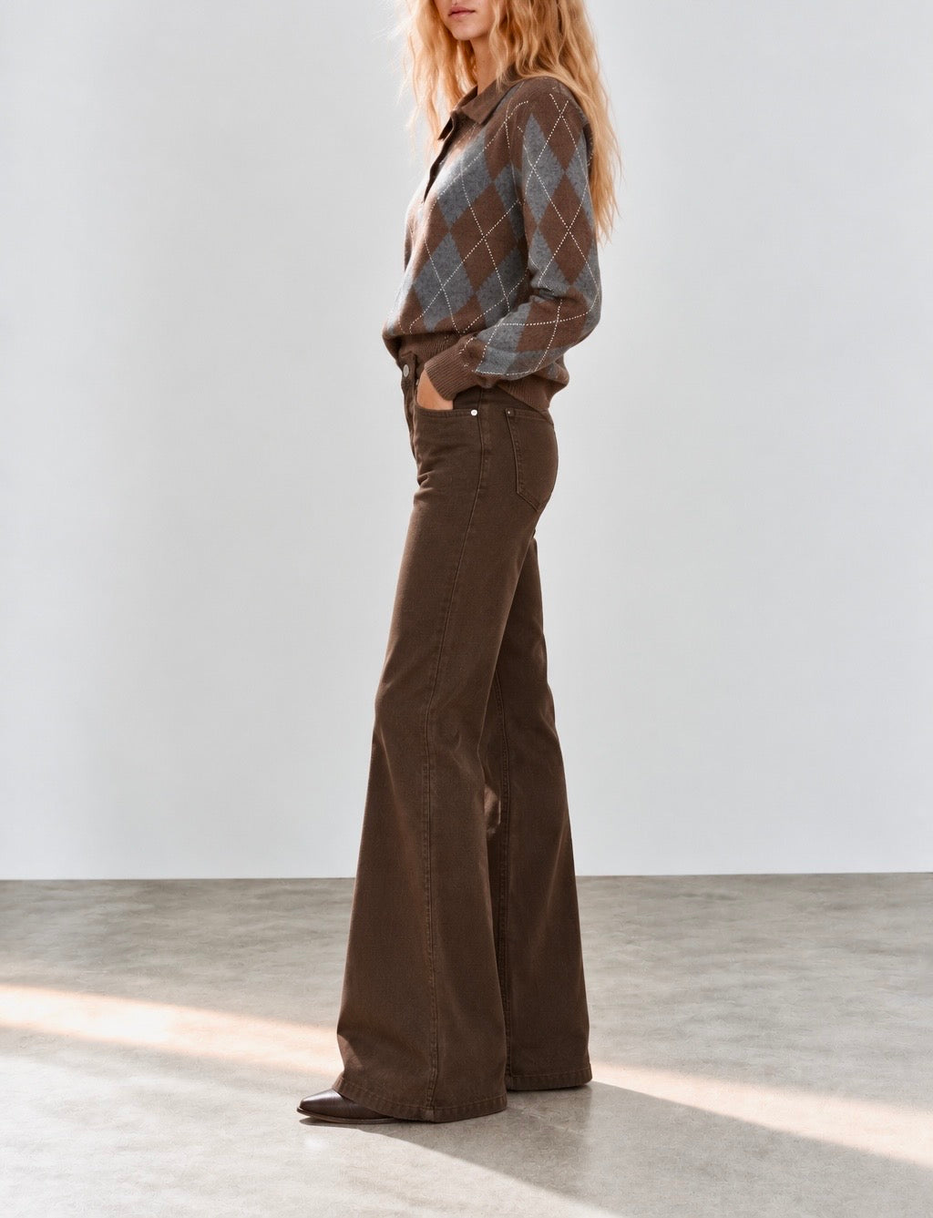 Denim flare marrón