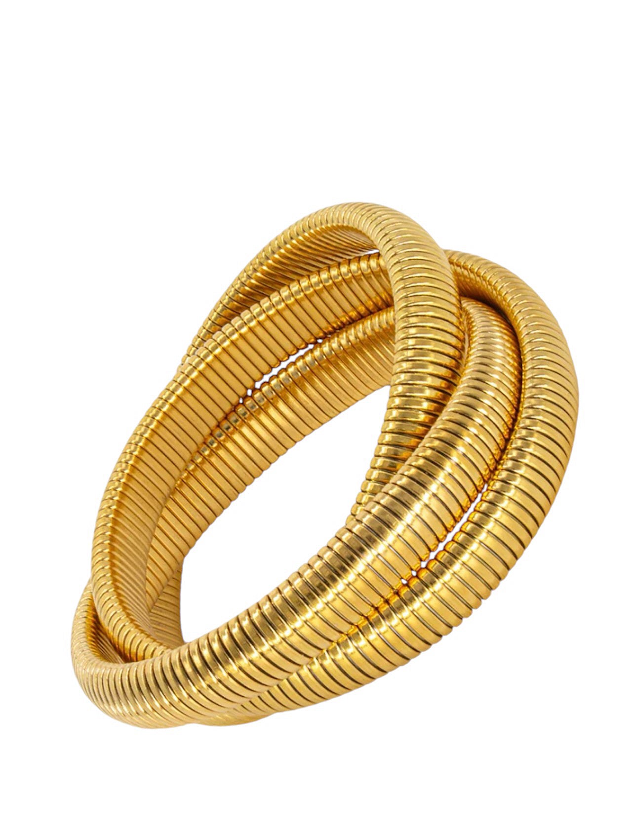 Pulsera triple dorada