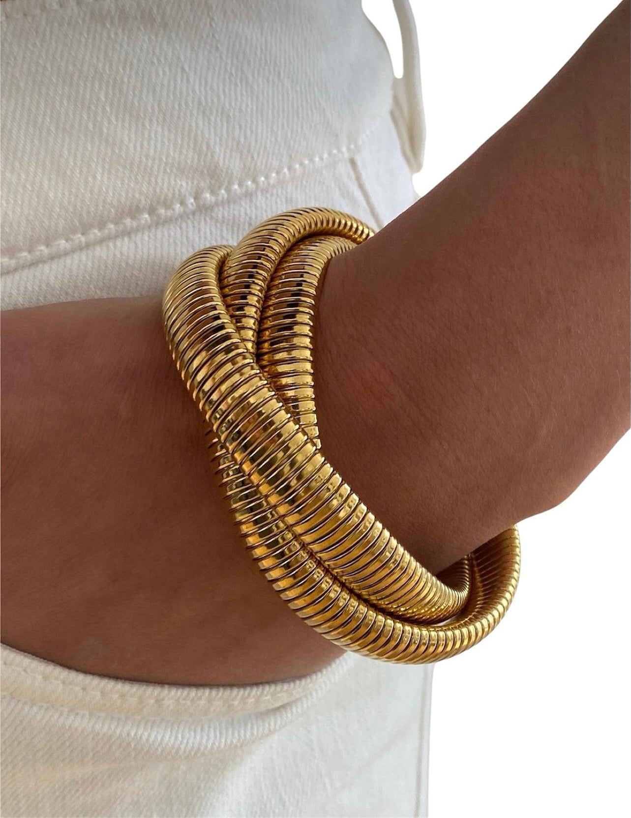 Pulsera triple dorada