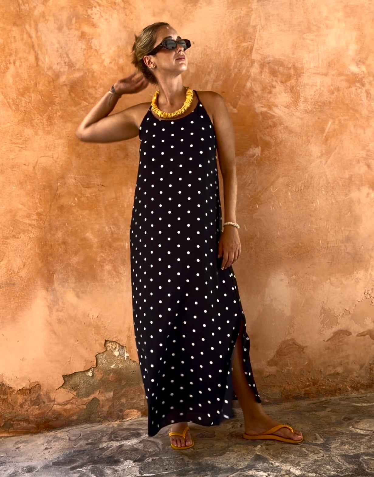 Vestido topos negro & blanco
