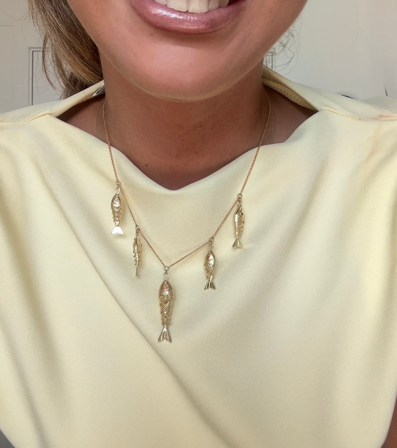 Collar peces goldplated