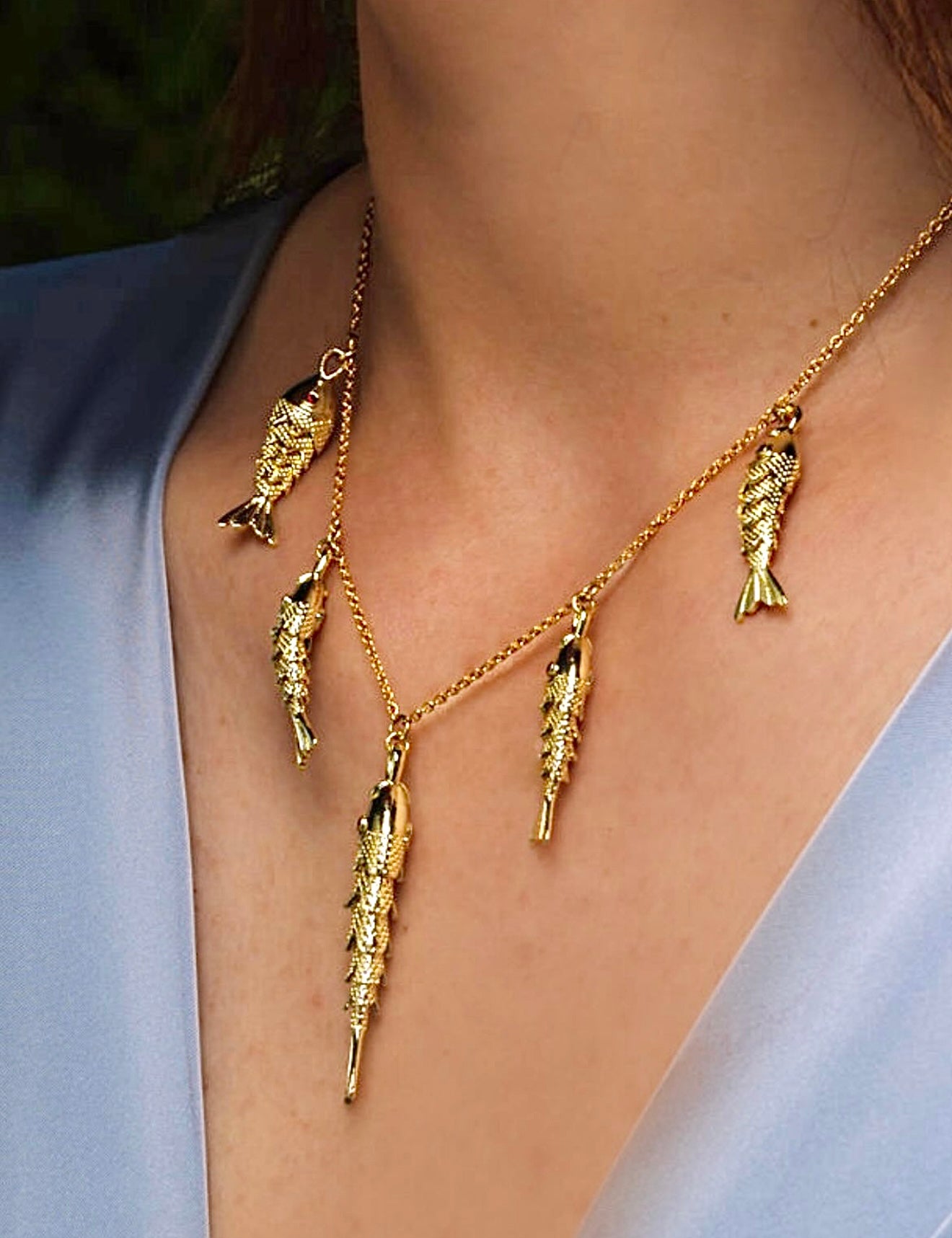 Collar peces goldplated