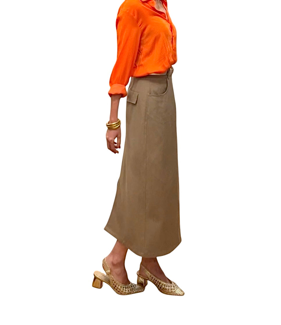 Falda London marrón