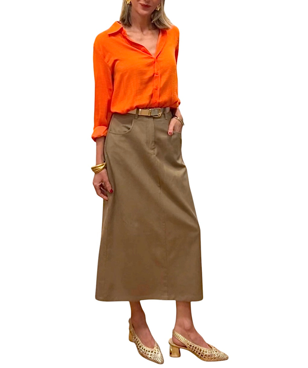 Falda London marrón