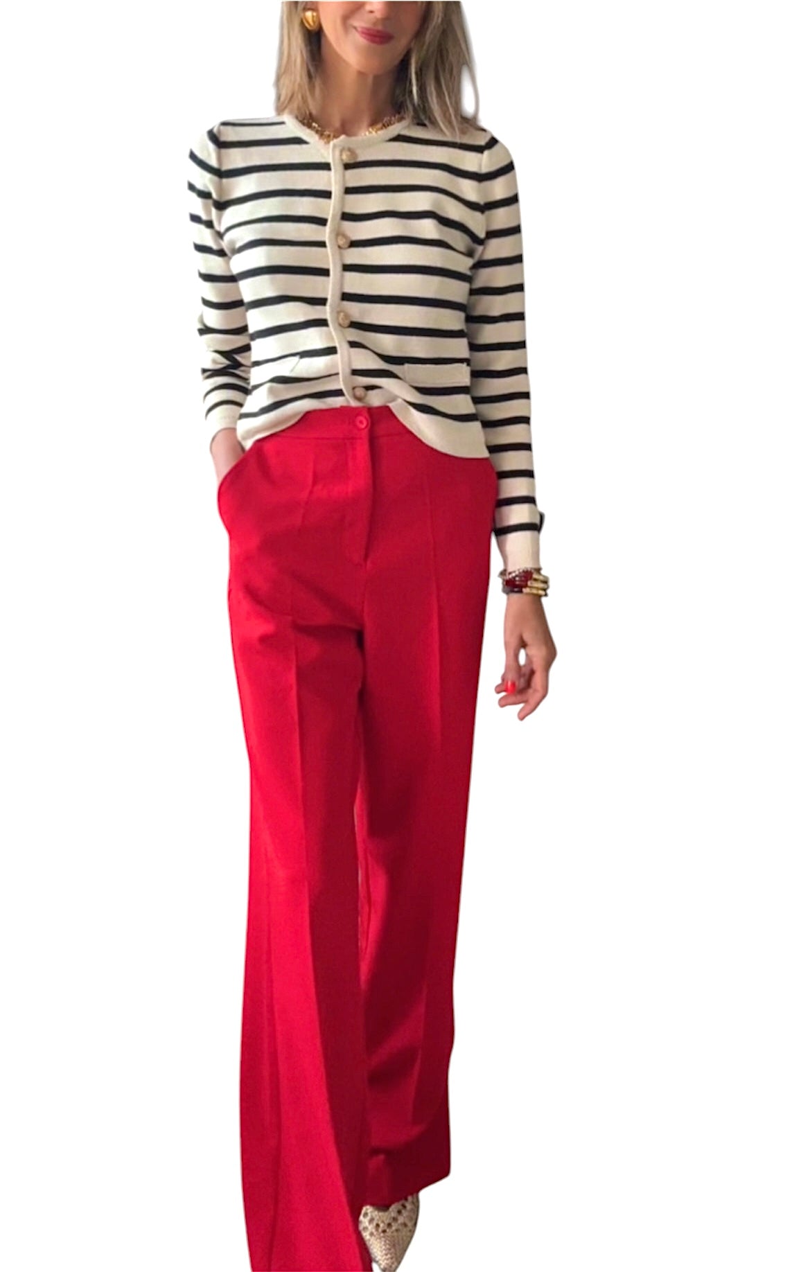 Pantalón traje rojo