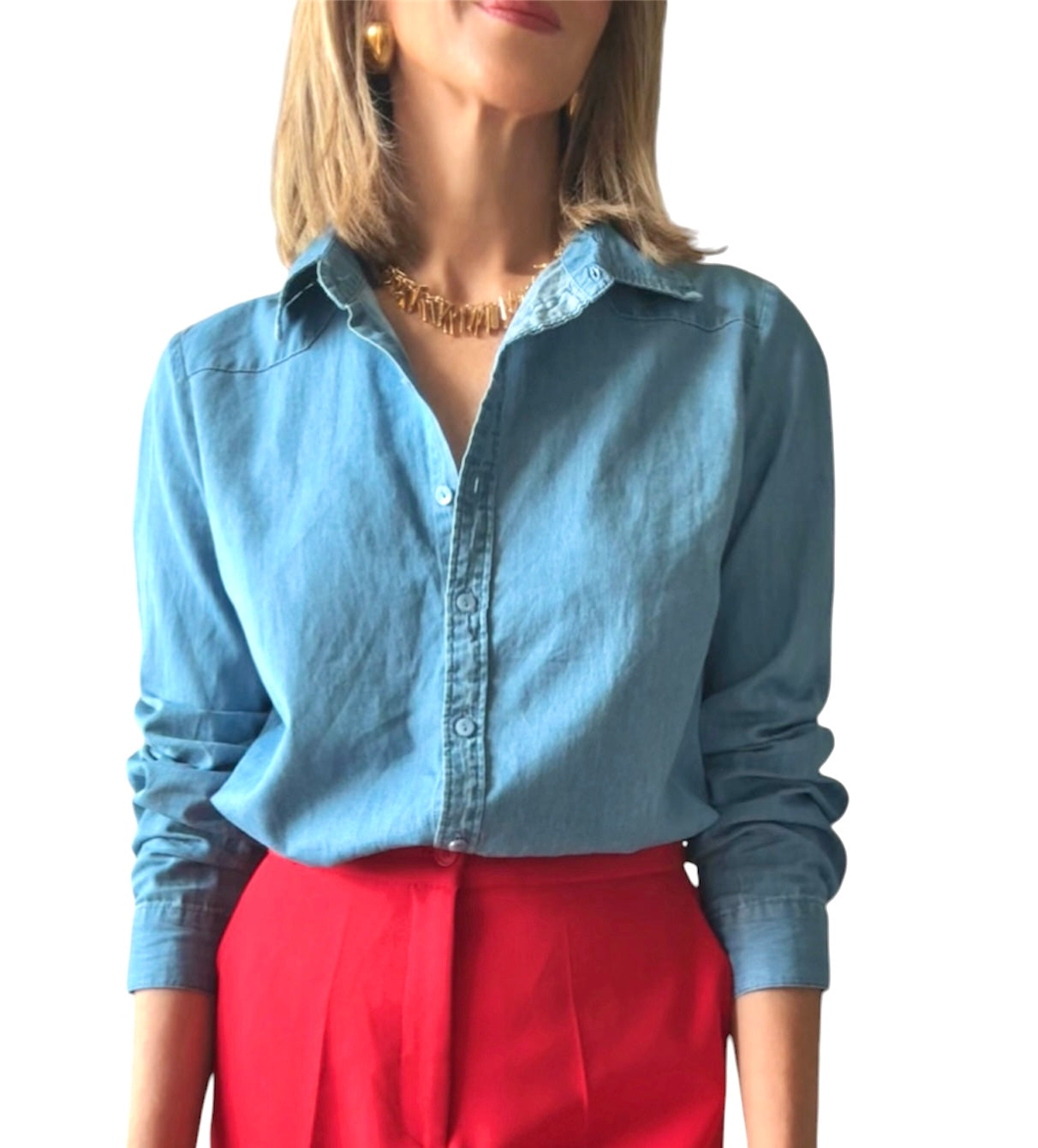 Camisa denim tejido fino