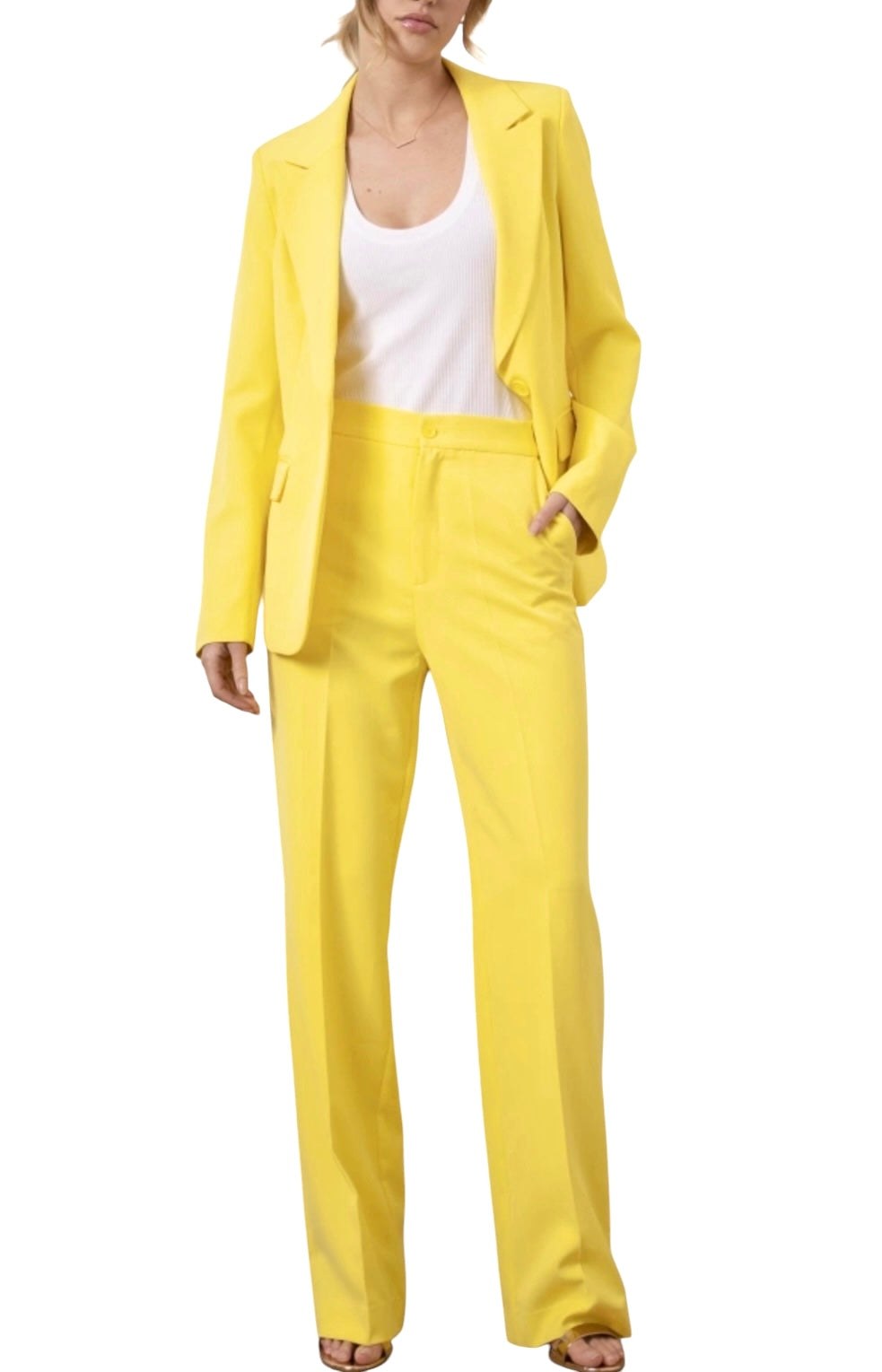 Pantalón traje amarillo