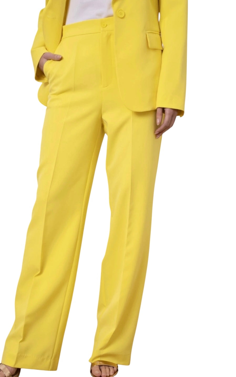 Pantalón traje amarillo