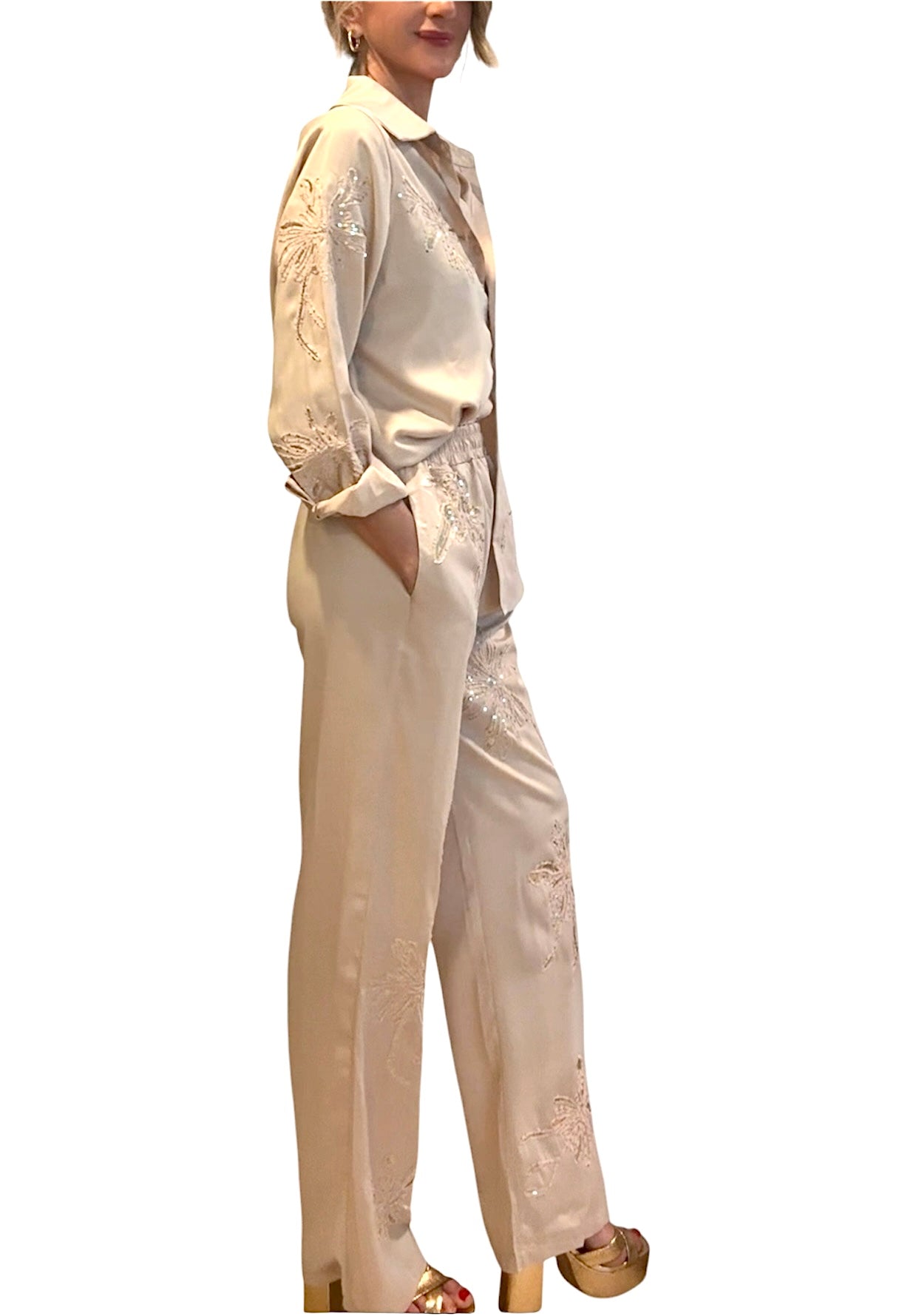 Conjunto Vanessa beige claro