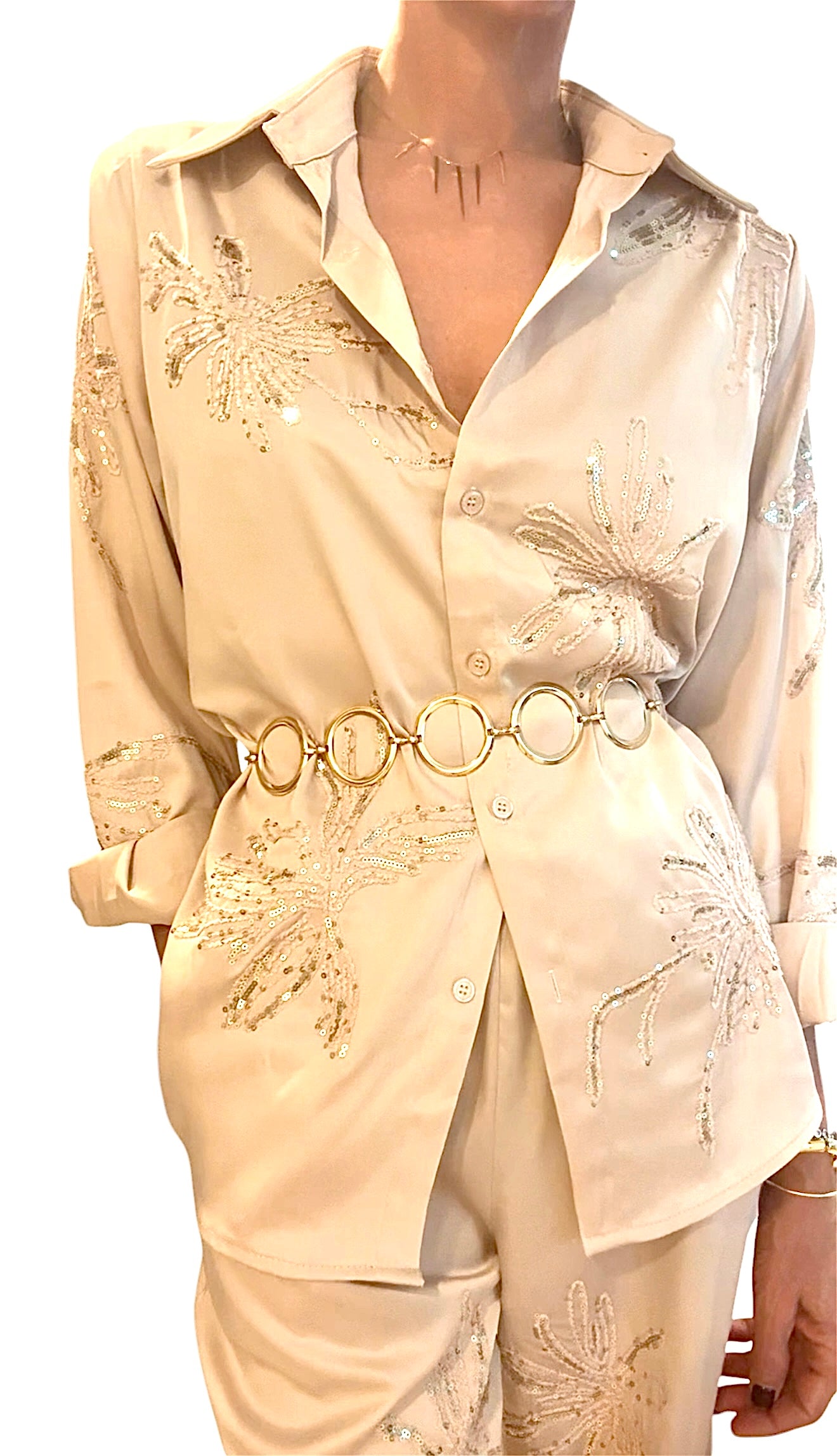 Conjunto Vanessa beige claro