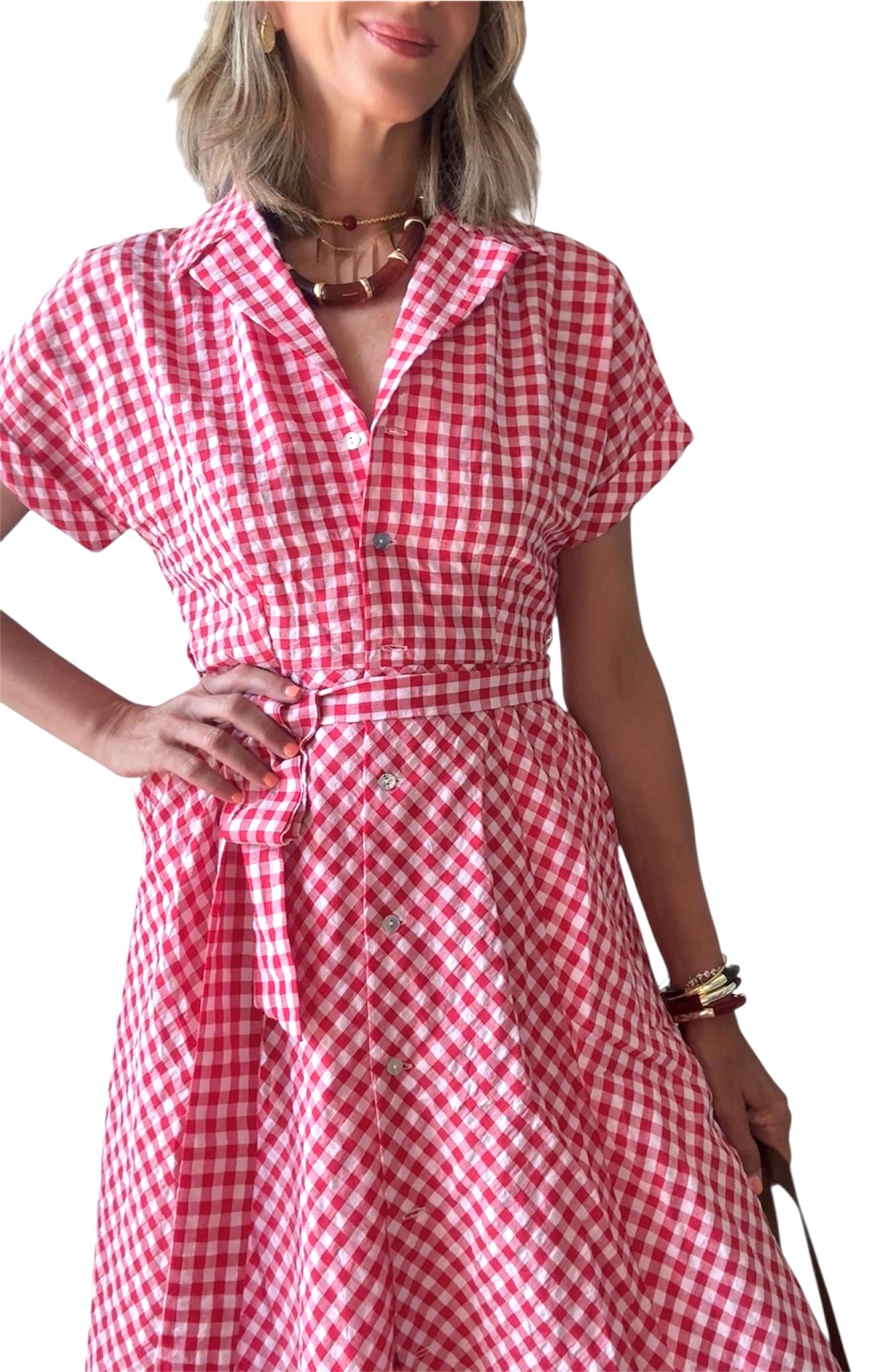Vestido vichy rojo