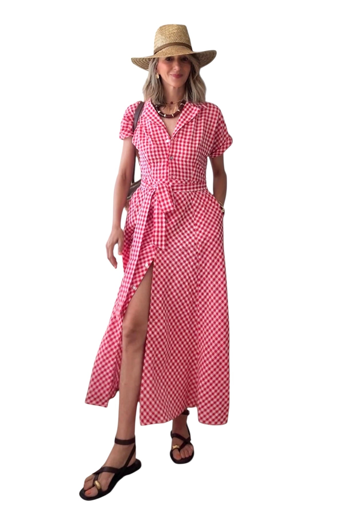 Vestido vichy rojo