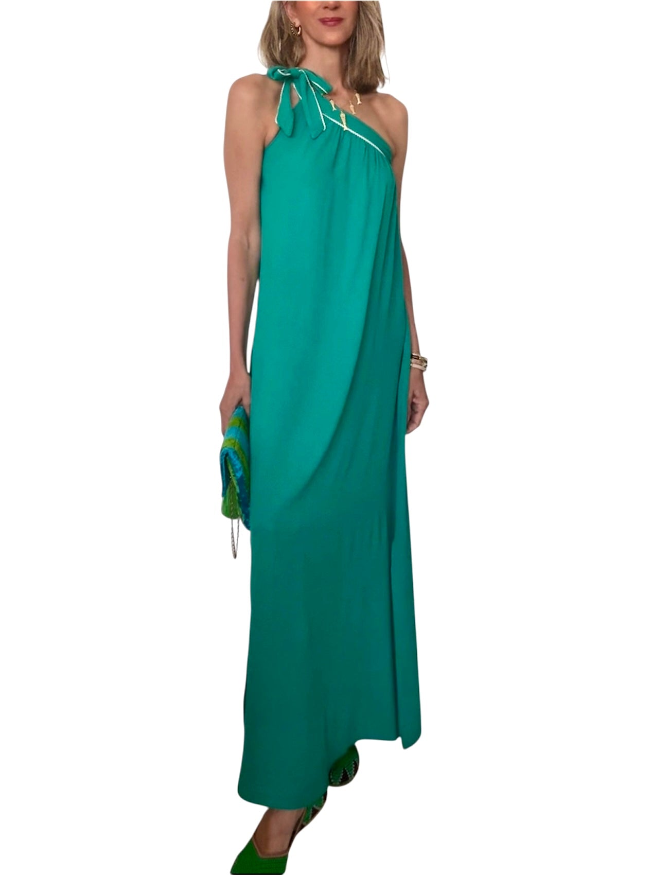 Vestido asimétrico verde