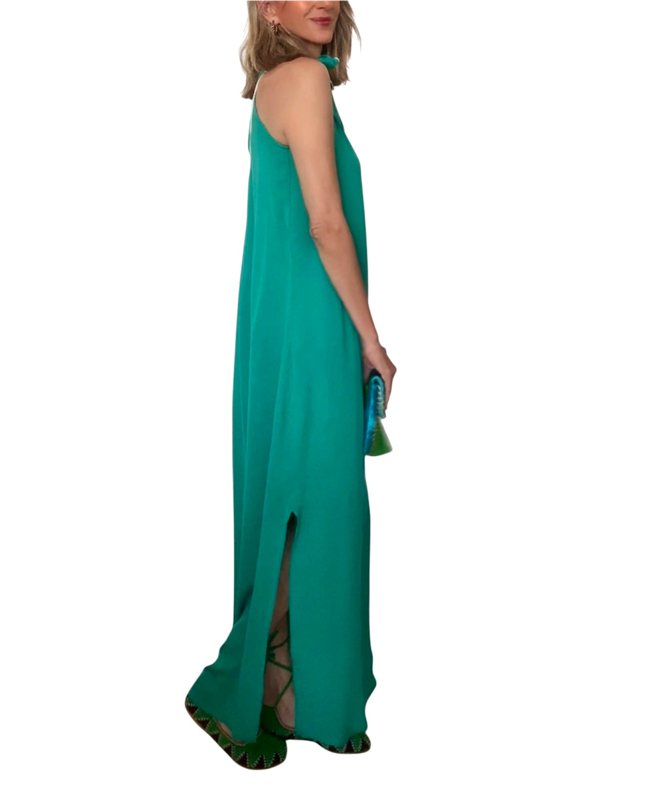 Vestido asimétrico verde