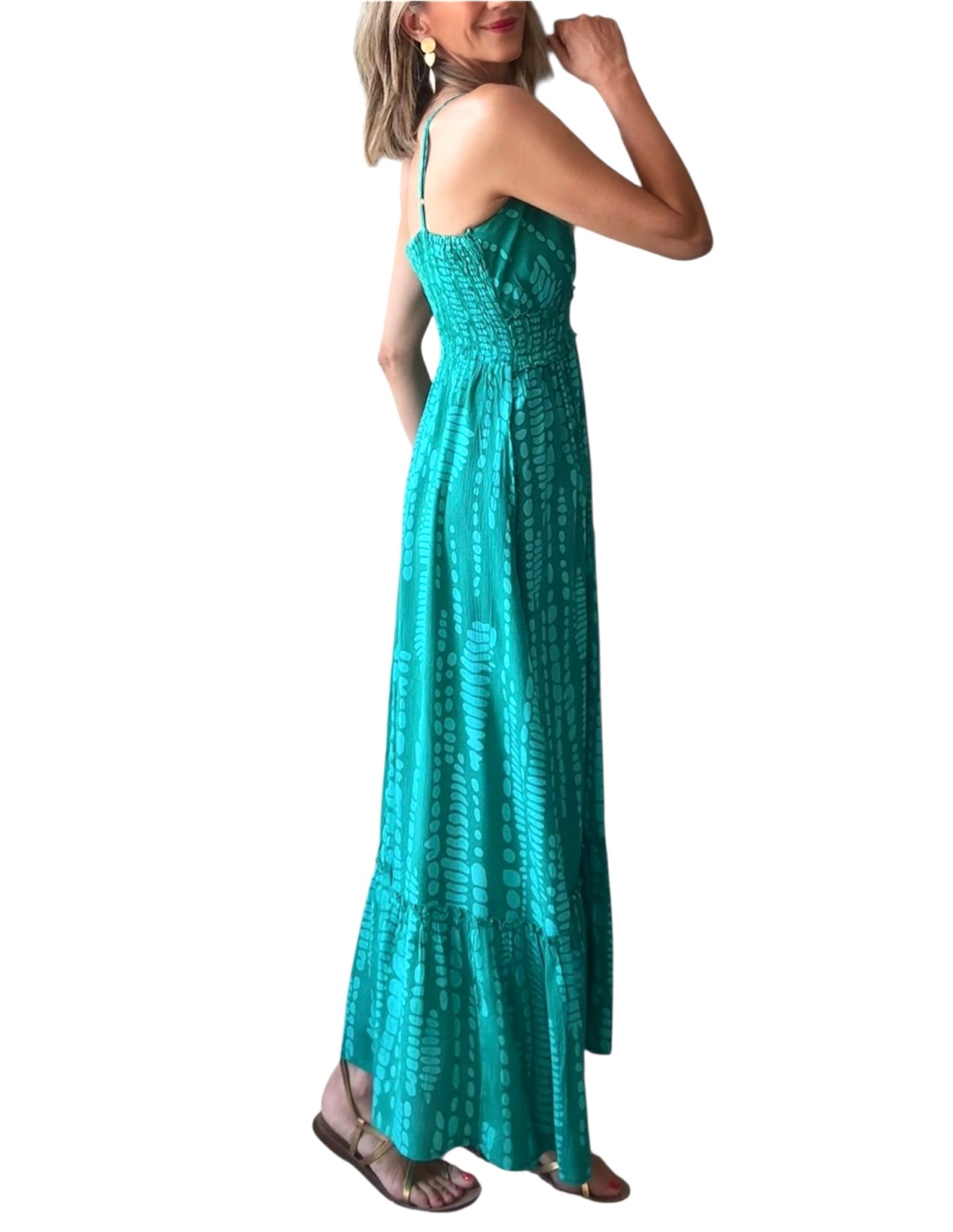 Vestido Melissa verde/turquesa