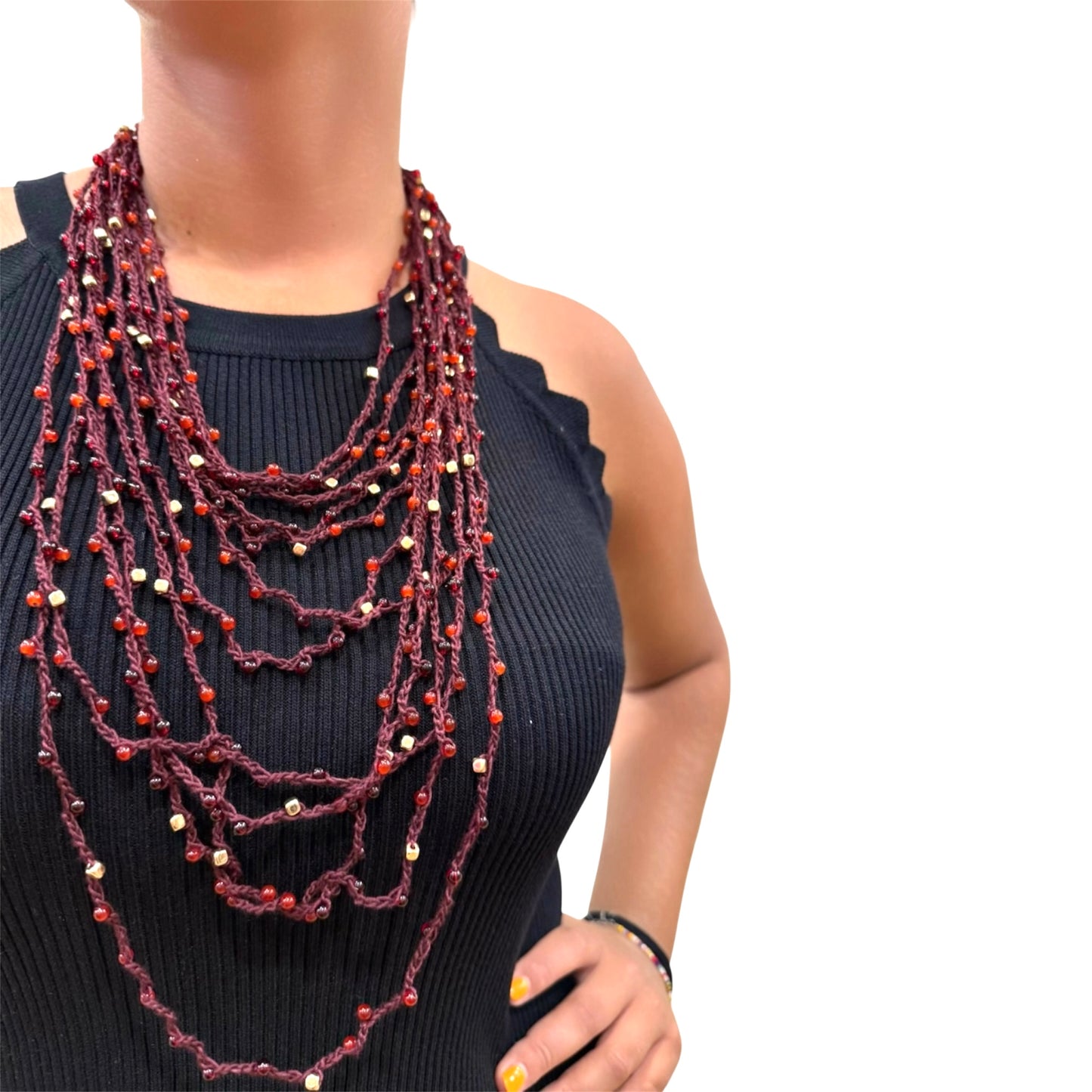 Collar Lis burdeos