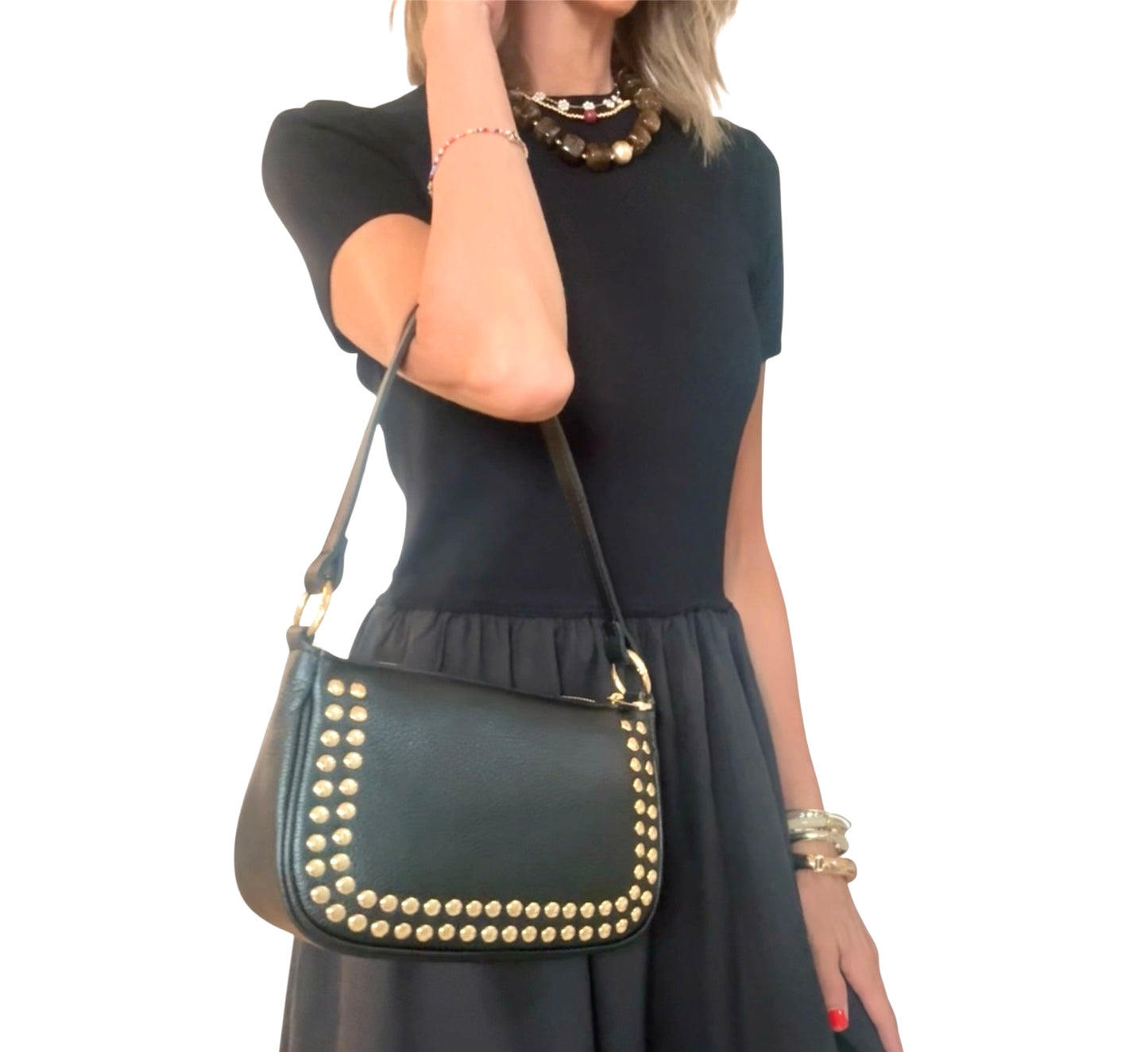 Bolso tachuelas negro