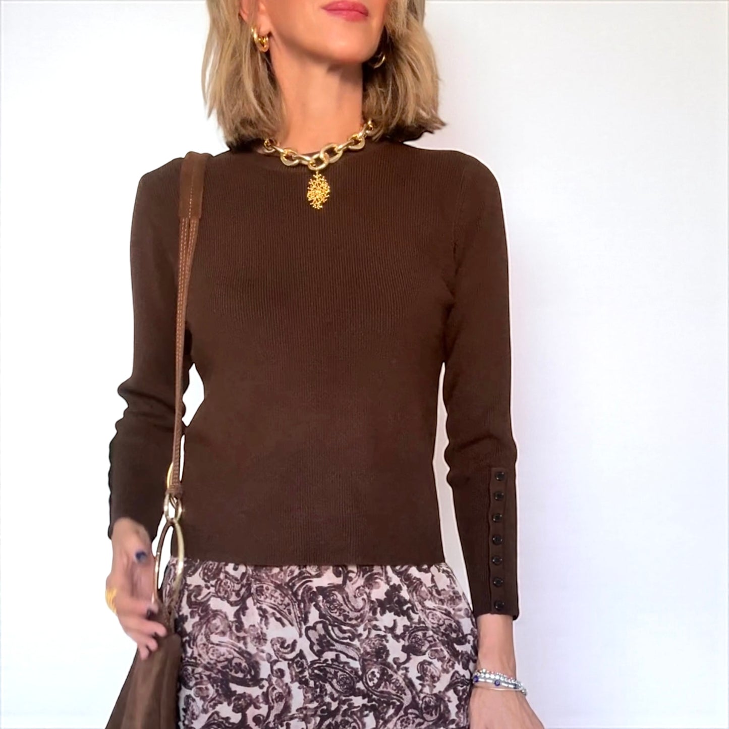 Jersey marrón basic