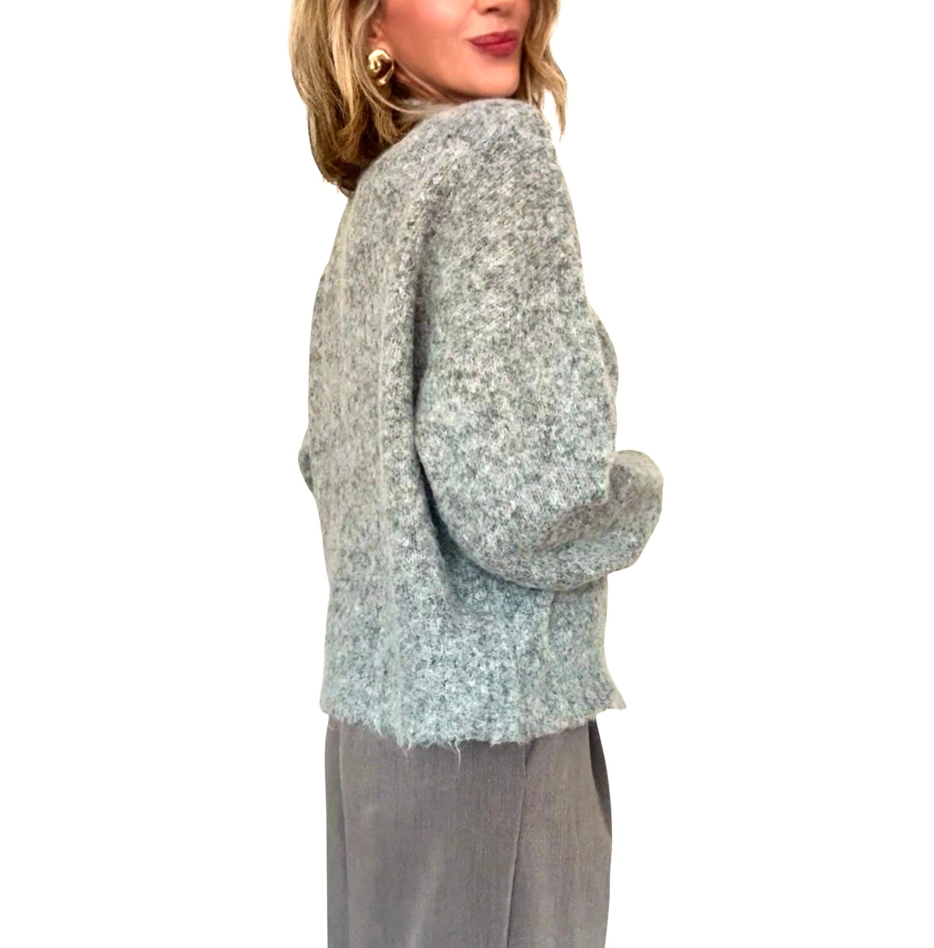 Jersey punto grueso gris