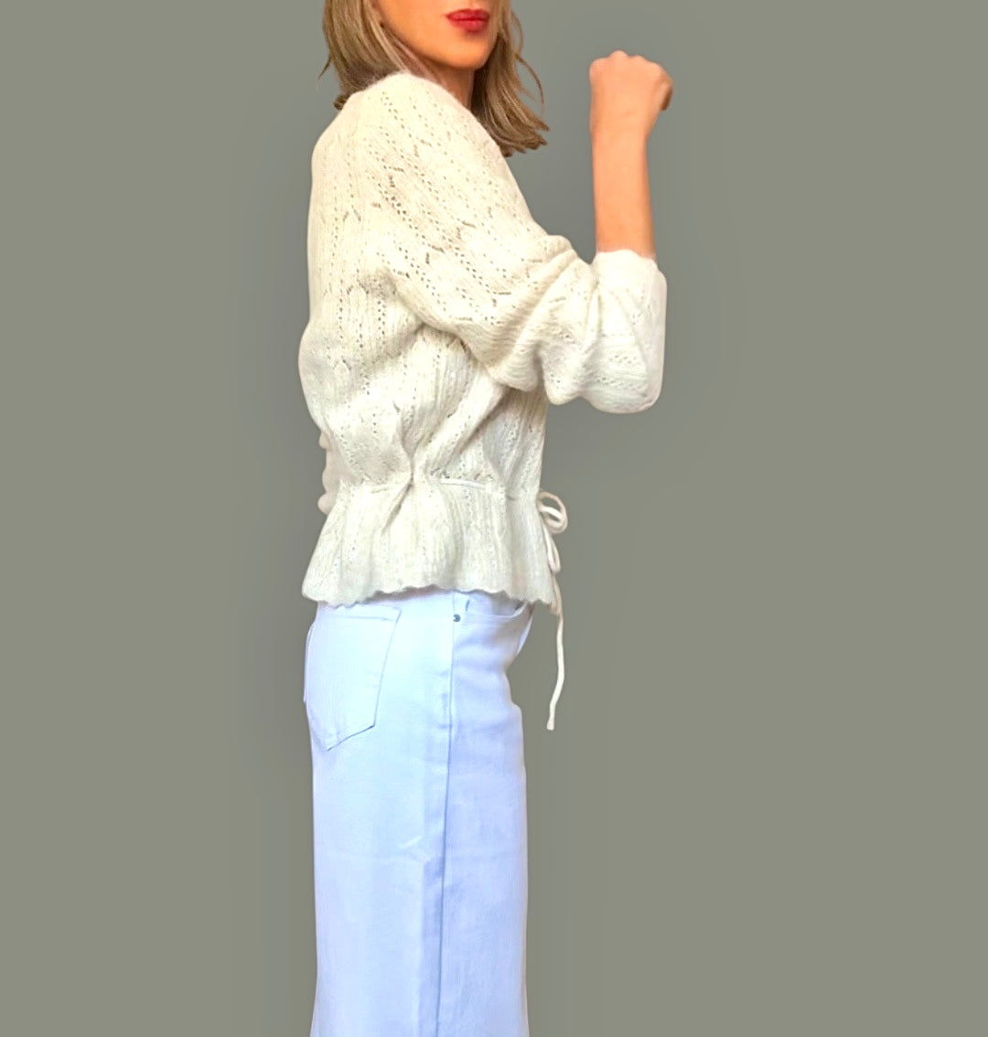 Chaqueta punto beige