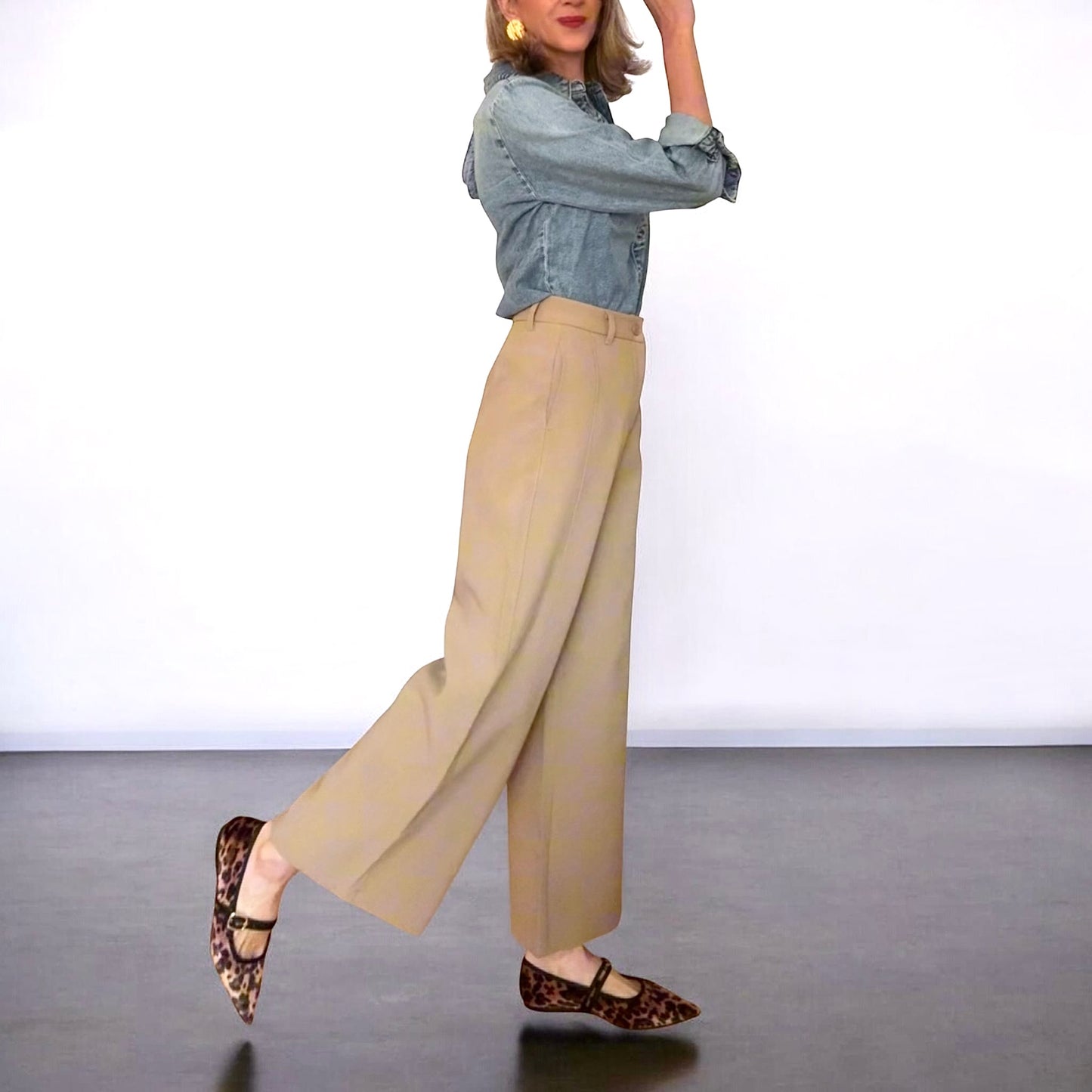 Pantalón basic camel