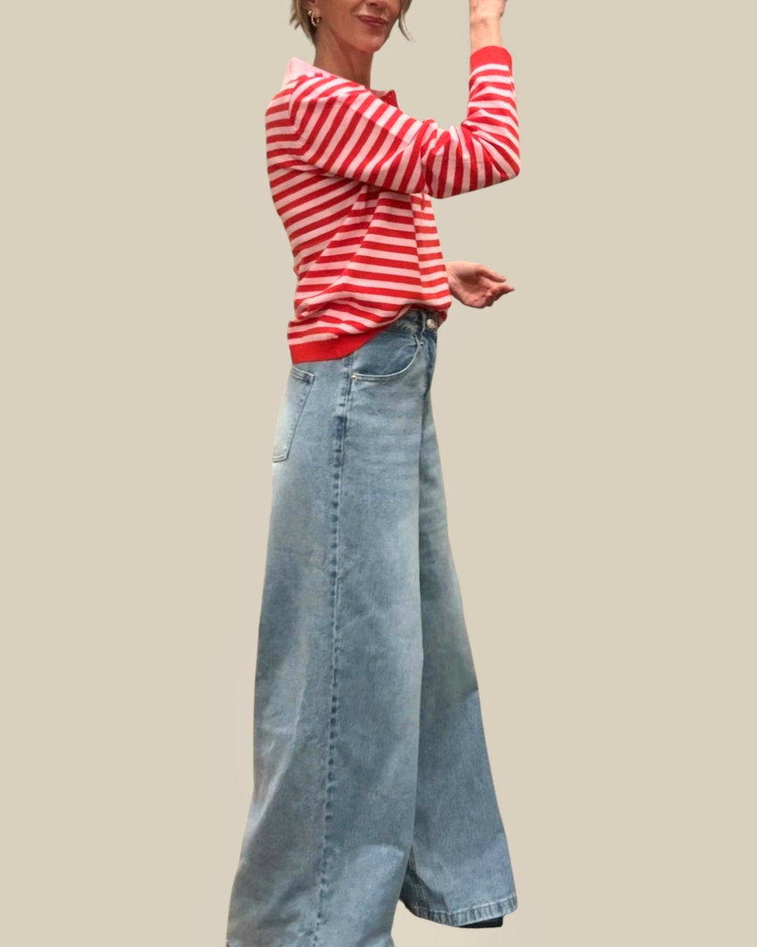 Denim casual azul palazzo