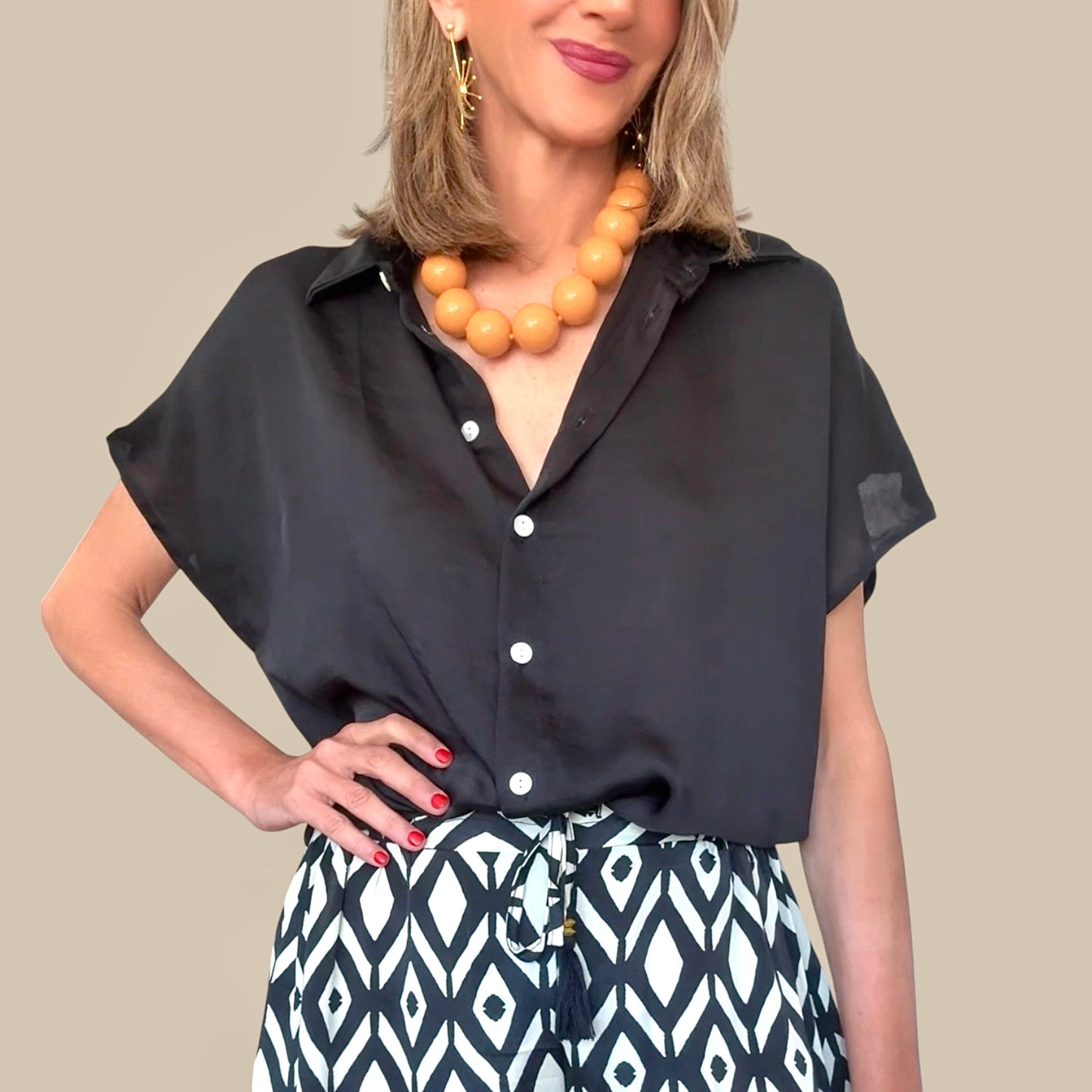 Camisa fluida negra