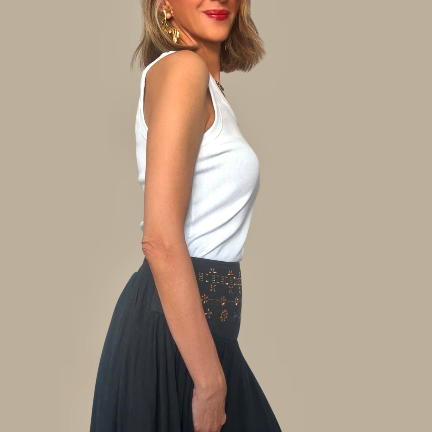 Camiseta tirantes algodón blanca