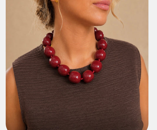 Collar Alma burdeos