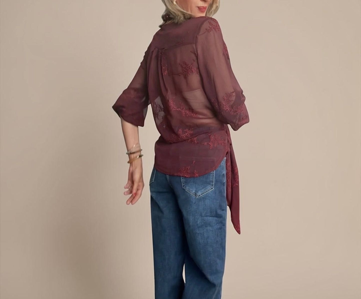 Camisa Verona burdeos