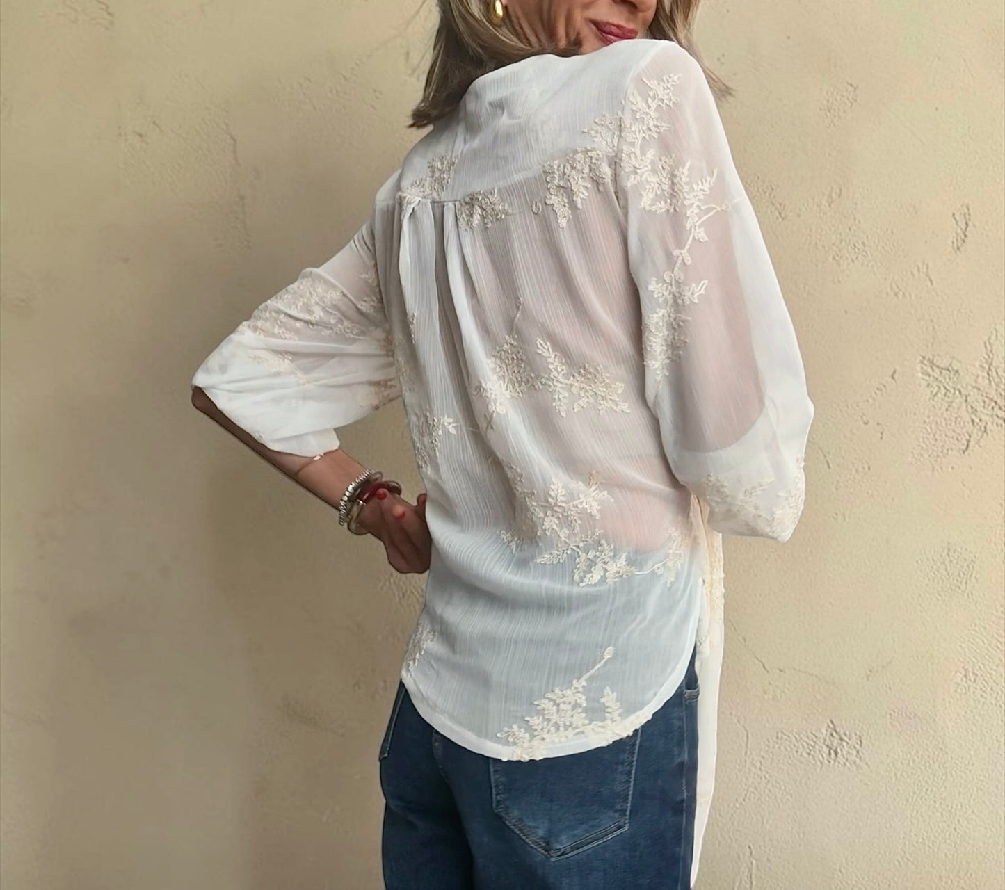 Camisa Verona blanco roto