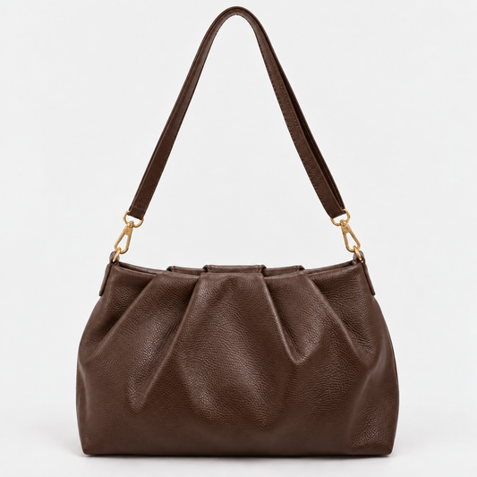 Bolso piel marrón
