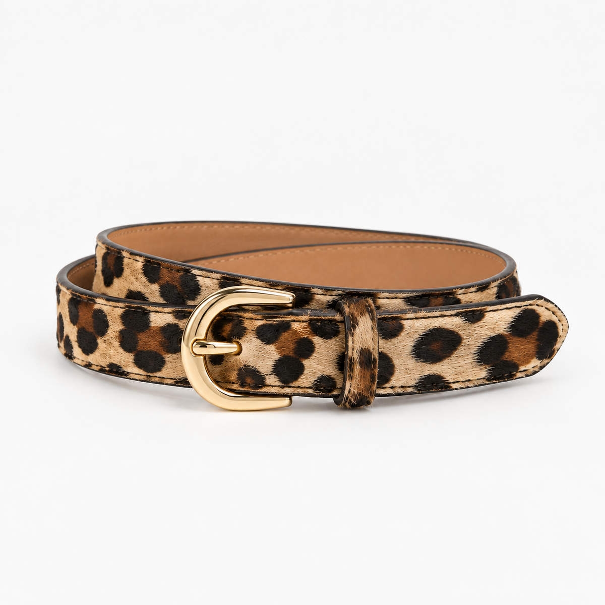 Cinturón animal print manchas grandes