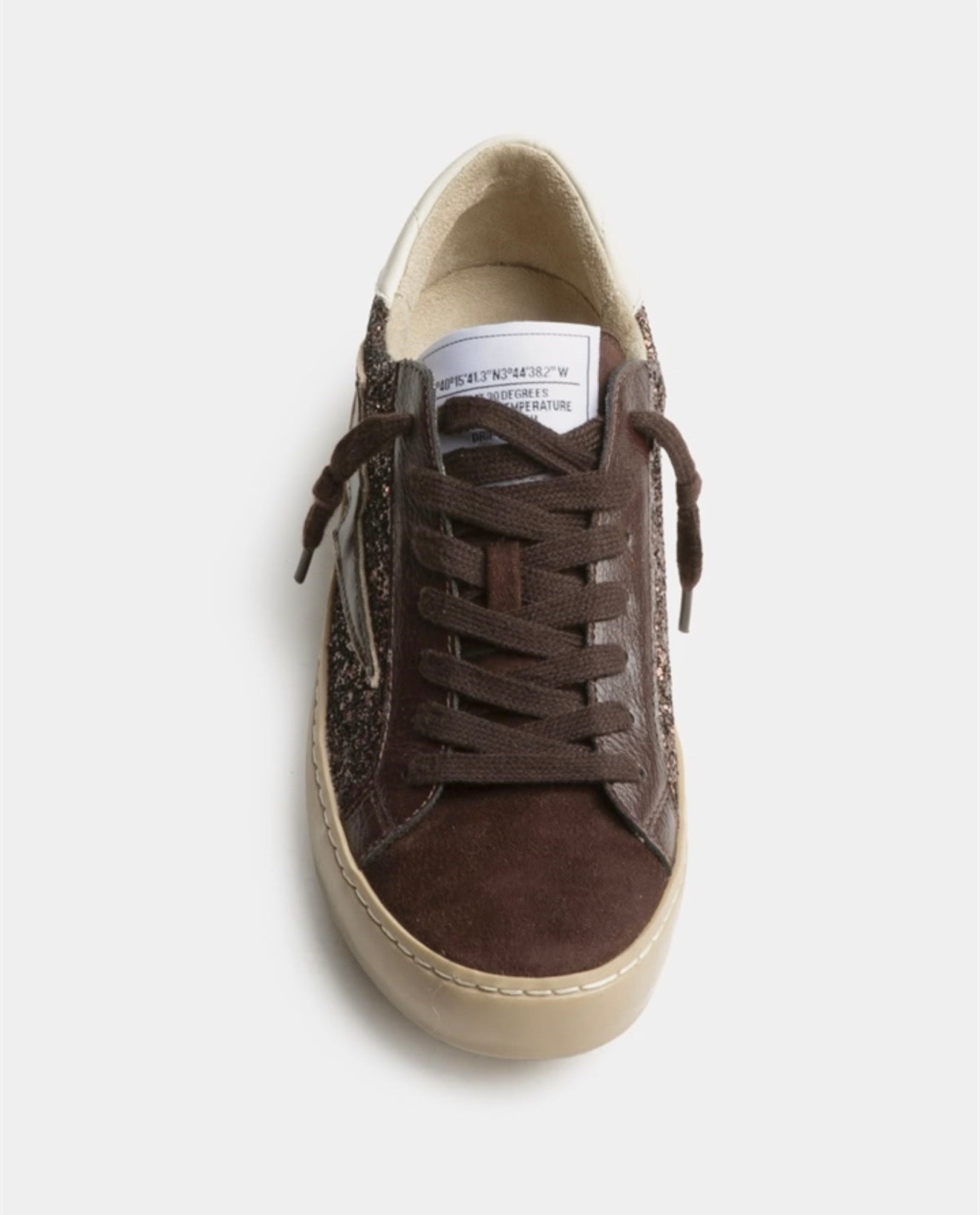 Deportivas marrón glitter