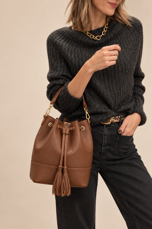 Bolso bombonera marrón