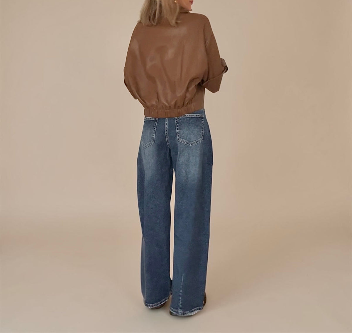 Denim barrel azul
