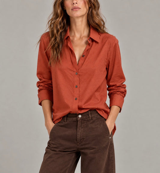 Camisa  lino teja