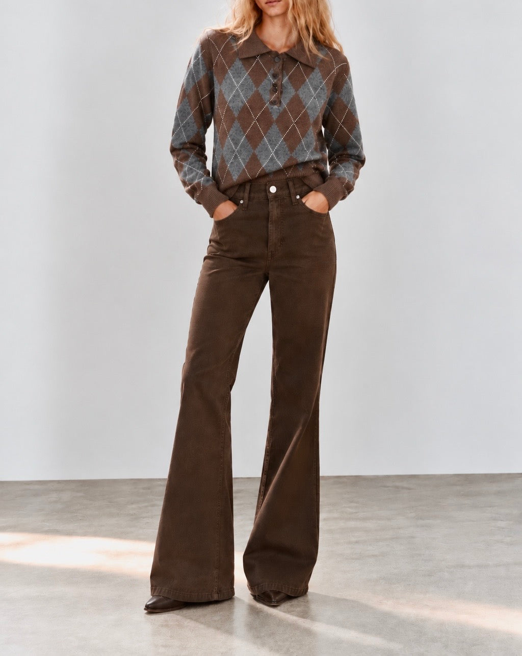 Denim flare marrón