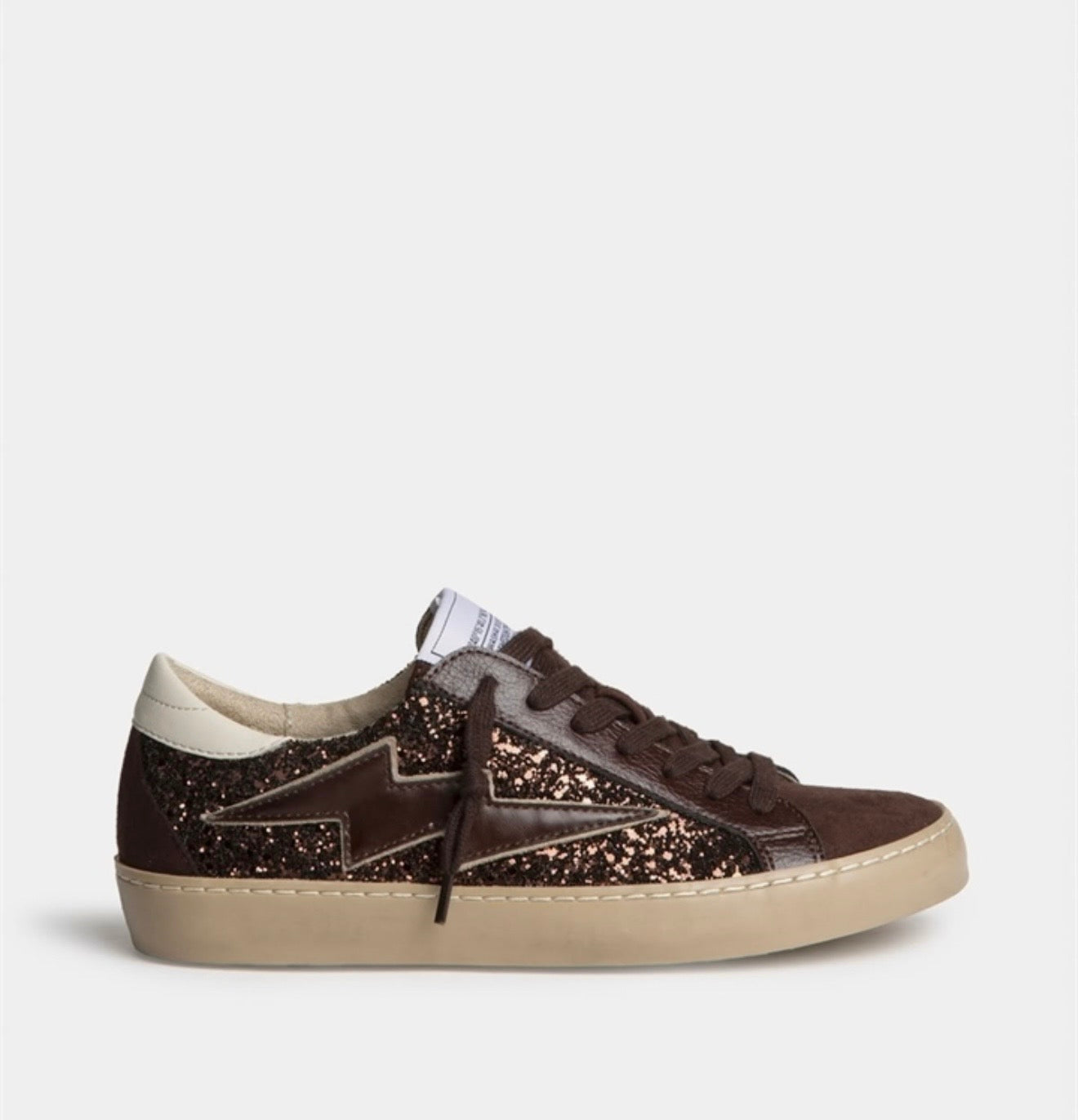 Deportivas marrón glitter