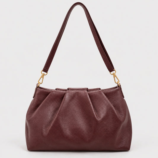 Bolso piel burdeos