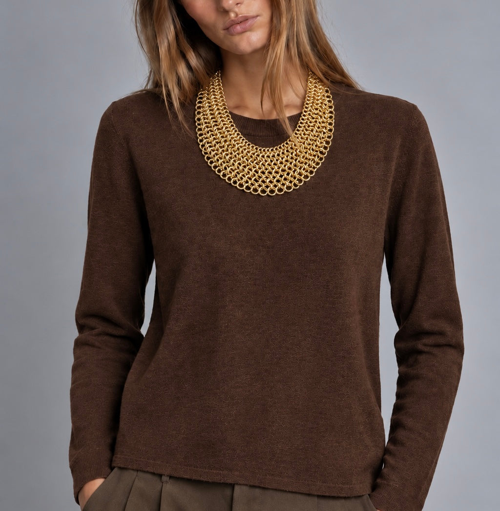 Collar dorado eslabones