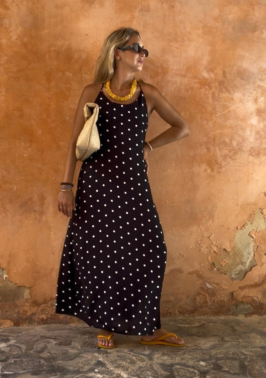 Vestido topos negro & blanco