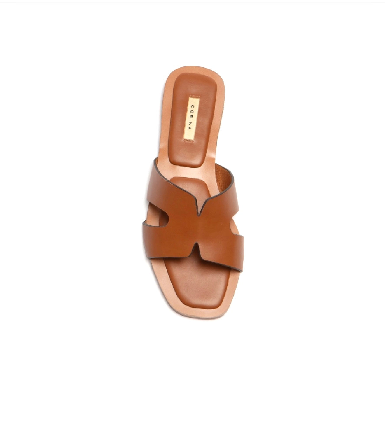 Sandalia plana camel