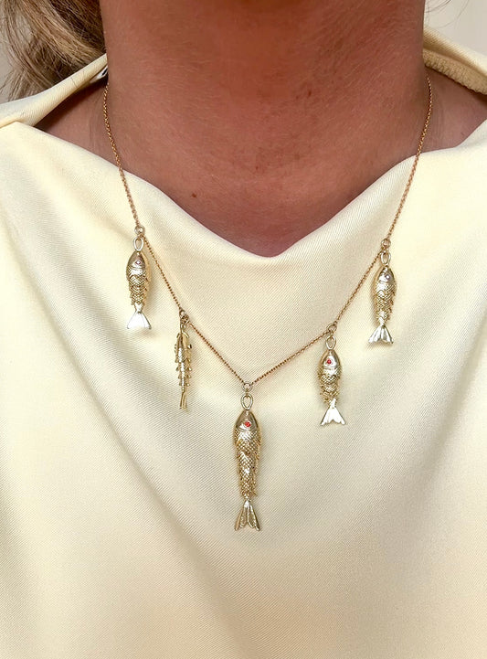 Collar peces goldplated