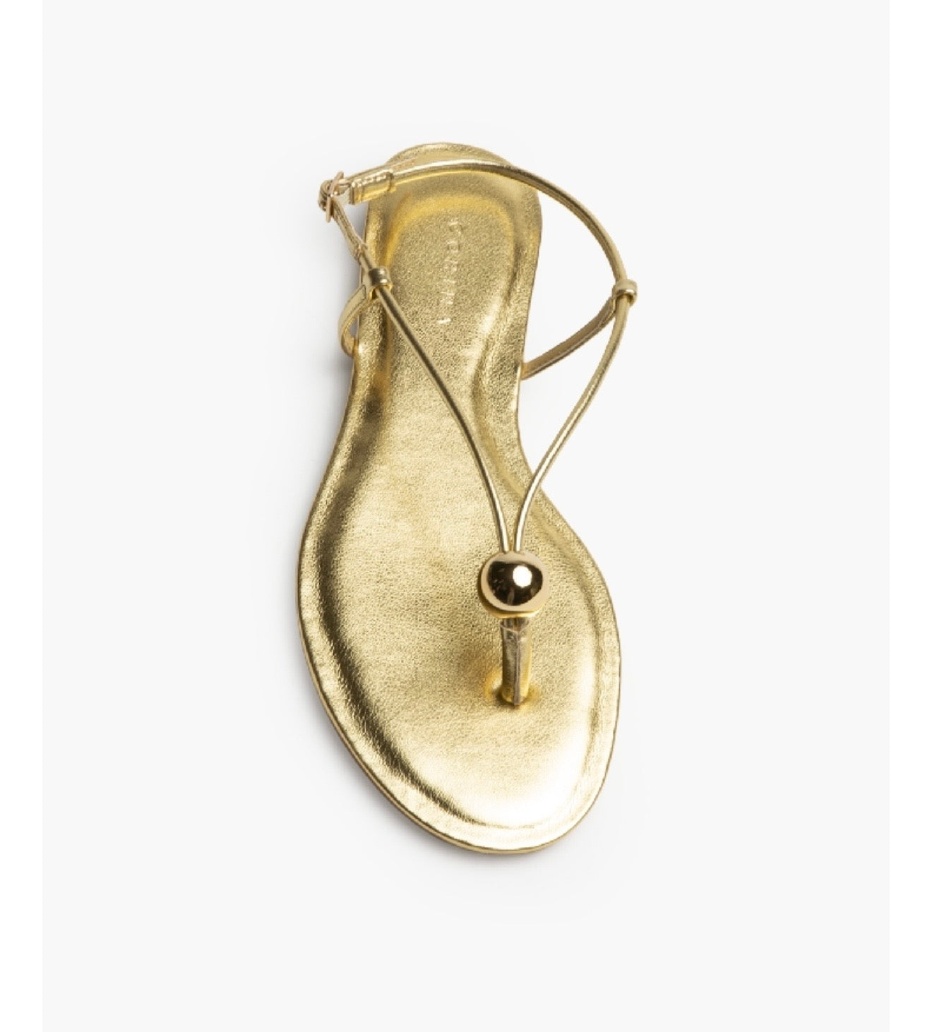 Sandalia bola dorada