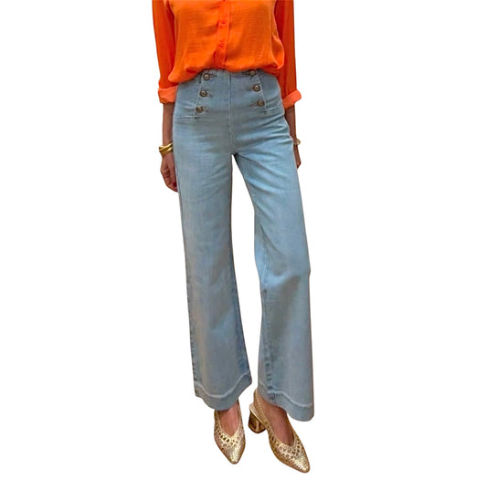 Denim wide azul claro