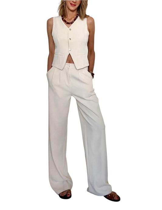 Pantalón bimba beige claro