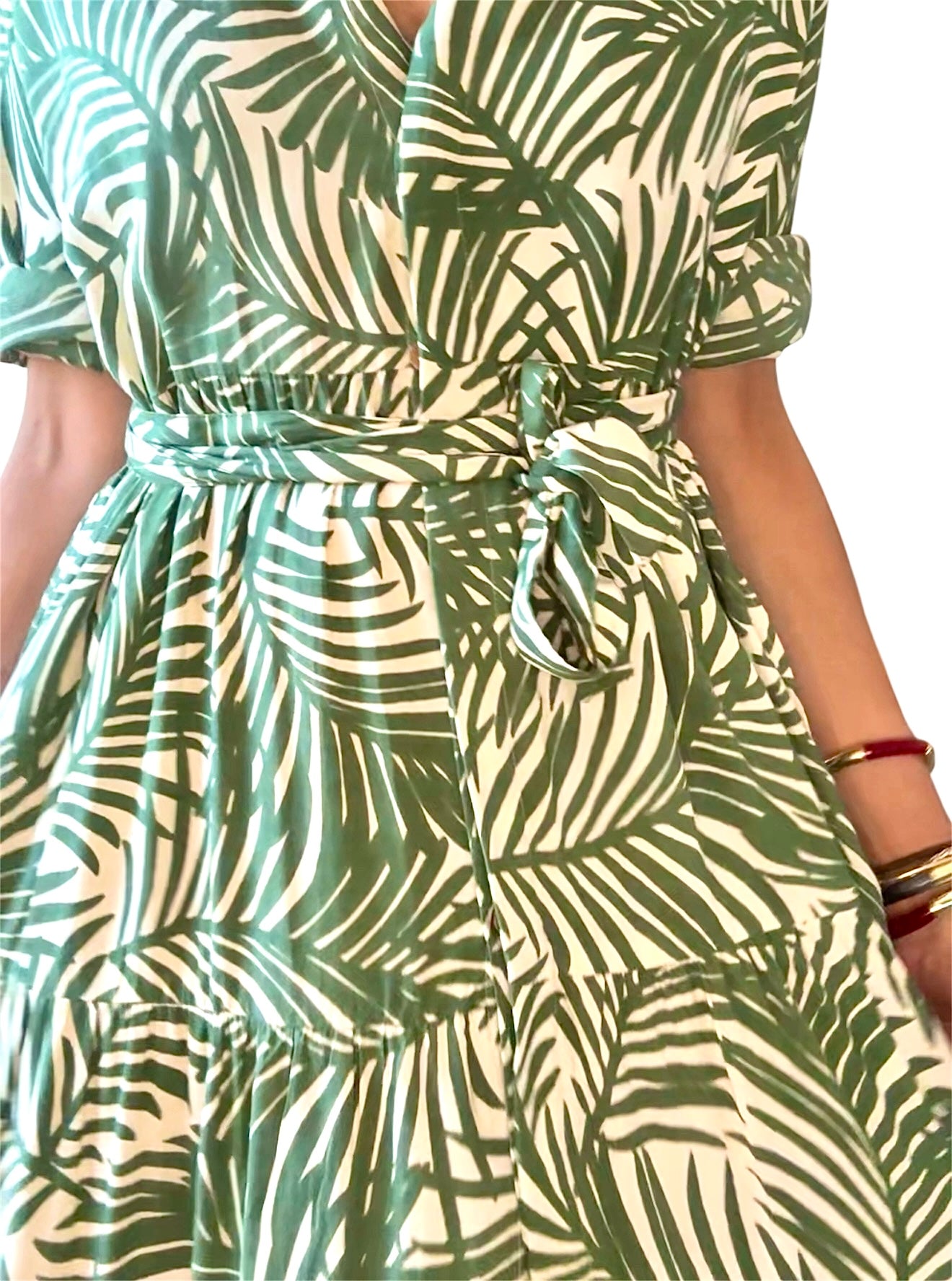 Vestido camisero verde