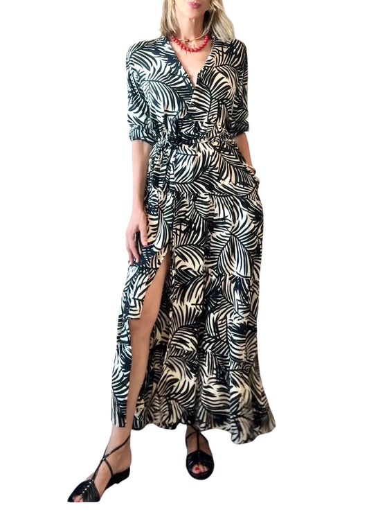 Vestido camisero negro