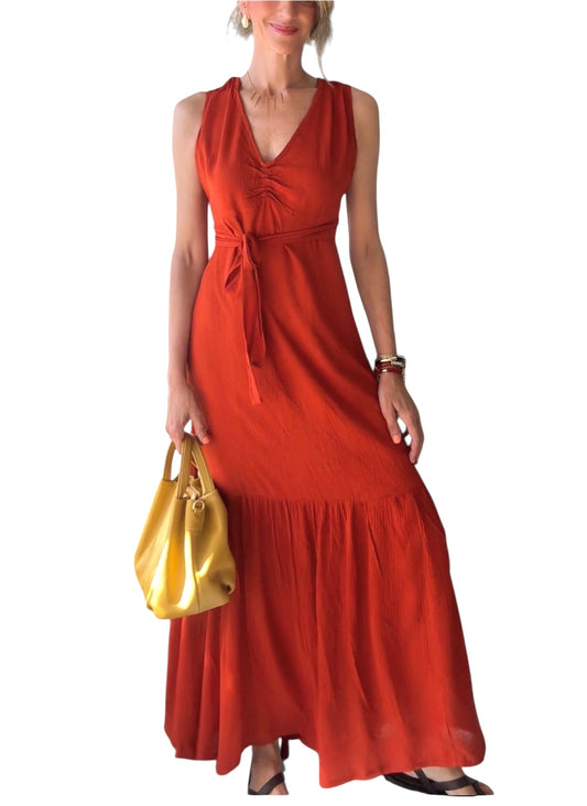 Vestido Clara teja
